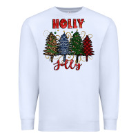White holly jolly Christmas trees Premium Sweatshirt - RanaPortraitStore