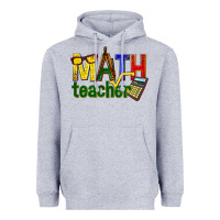 Heather Grey math teacher Heavyweight Hoodie - texasbilliewilder