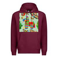 Burgundy pinata seamless pattern Premium Hoodie - BundleAndBundleShop