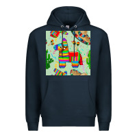 Navy pinata seamless pattern Premium Hoodie - BundleAndBundleShop