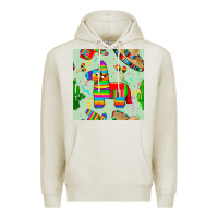 Oatmeal Heather pinata seamless pattern Premium Hoodie - BundleAndBundleShop