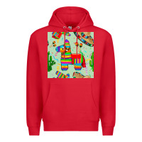 Red pinata seamless pattern Premium Hoodie - BundleAndBundleShop