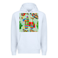 White pinata seamless pattern Premium Hoodie - BundleAndBundleShop