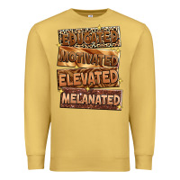 Antique Gold Educated motivated elevated melanated Premium Sweatshirt - Zillion Design Studio