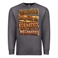 Charcoal Heather Educated motivated elevated melanated Premium Sweatshirt - Zillion Design Studio