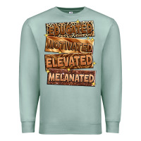 Seafoam Educated motivated elevated melanated Premium Sweatshirt - Zillion Design Studio