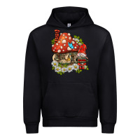 Black welcome gnome ladybug Urban Hoodie - BarkalooDesign