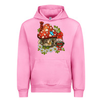Fuchsia Pink welcome gnome ladybug Urban Hoodie - BarkalooDesign