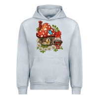 Heather Grey welcome gnome ladybug Urban Hoodie - BarkalooDesign