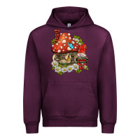 Mauve Wine welcome gnome ladybug Urban Hoodie - BarkalooDesign