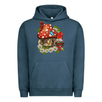 Pigment Midnight Navy welcome gnome ladybug Urban Hoodie - BarkalooDesign