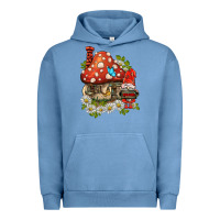 Pigment Pebble Blue welcome gnome ladybug Urban Hoodie - BarkalooDesign