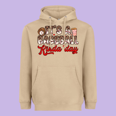 It S A Baseball Kinda Day Heavyweight Hoodie Designed By Zillion Design Studio