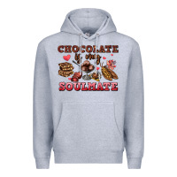 Heather Grey chocolate is my soulmate Premium Hoodie - AdoDesignShop