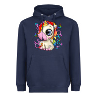 Navy unicorn Heavyweight Hoodie - Zillion Design Studio