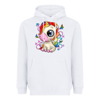 White unicorn Heavyweight Hoodie - Zillion Design Studio