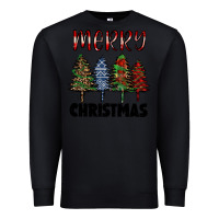 Black merry christmas trees Premium Sweatshirt - RanaPortraitStore