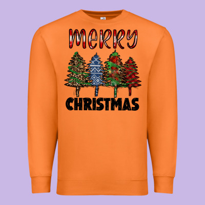 Merry Christmas Trees Premium Sweatshirt Designed By Ranaportraitstore