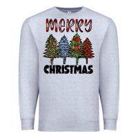 Heather Grey merry christmas trees Premium Sweatshirt - RanaPortraitStore
