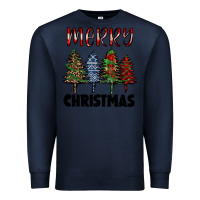 Navy merry christmas trees Premium Sweatshirt - RanaPortraitStore