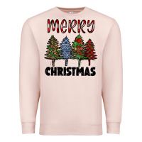 Pale Pink merry christmas trees Premium Sweatshirt - RanaPortraitStore