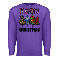 Purple merry christmas trees Premium Sweatshirt - RanaPortraitStore