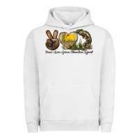 Pigment Lunar Rock Peace Love Green Chameleon Lizard Urban Hoodie - LillyAllenDesigns