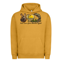 Pigment Peanut Butter Peace Love Green Chameleon Lizard Urban Hoodie - LillyAllenDesigns