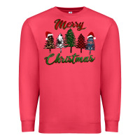 Cardinal merry christmas trees Premium Sweatshirt - RanaPortraitStore