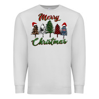 Dove Grey merry christmas trees Premium Sweatshirt - RanaPortraitStore