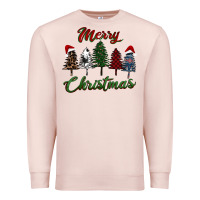 Pale Pink merry christmas trees Premium Sweatshirt - RanaPortraitStore
