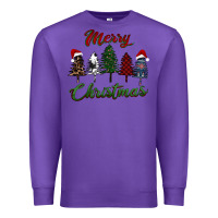 Purple merry christmas trees Premium Sweatshirt - RanaPortraitStore