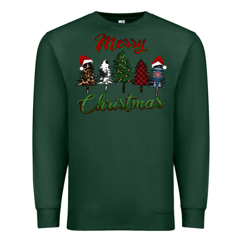 Merry Christmas Trees Premium Sweatshirt by RanaPortraitStore | Teevron