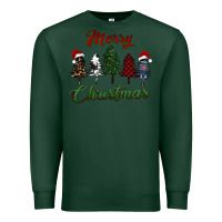 Sports Green merry christmas trees Premium Sweatshirt - RanaPortraitStore