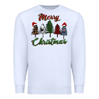 White merry christmas trees Premium Sweatshirt - RanaPortraitStore