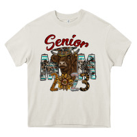 Cream Senior Mom 2023 Heavy Core Tee - CowhideDigitalArt