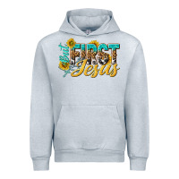 Heather Grey but first jesus Urban Hoodie - NancyCooperArtShop