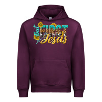 Mauve Wine but first jesus Urban Hoodie - NancyCooperArtShop