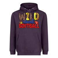 Plum wild about softball Heavyweight Hoodie - Zillion Design Studio