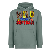Sage wild about softball Heavyweight Hoodie - Zillion Design Studio