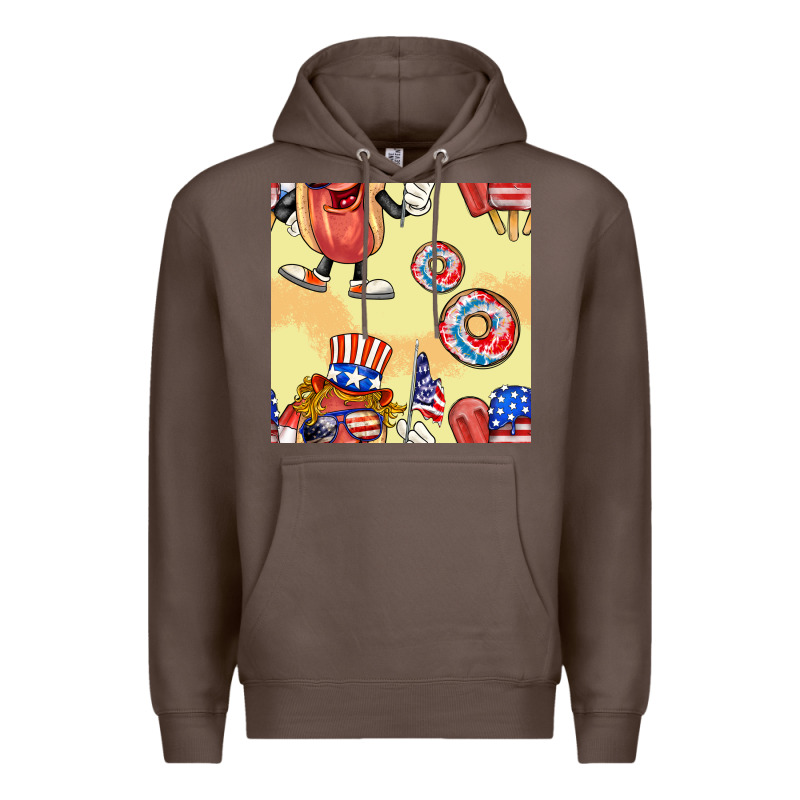 Patriotic Hotdog Ice Cream Donat Premium Hoodie by BundleAndBundleShop | Teevron