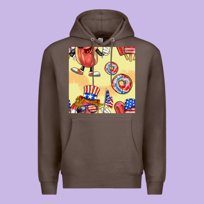 Patriotic Hotdog Ice Cream Donat Premium Hoodie Designed By Bundleandbundleshop
