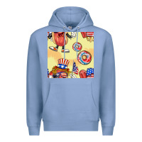 Colony Blue patriotic hotdog ice cream donat Premium Hoodie - BundleAndBundleShop