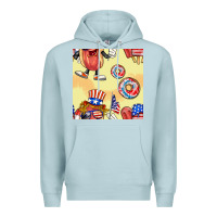 Blue Mist patriotic hotdog ice cream donat Premium Hoodie - BundleAndBundleShop