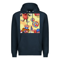 Navy patriotic hotdog ice cream donat Premium Hoodie - BundleAndBundleShop