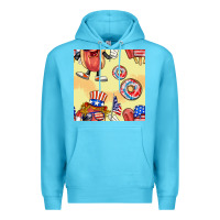 Ocean Blue patriotic hotdog ice cream donat Premium Hoodie - BundleAndBundleShop