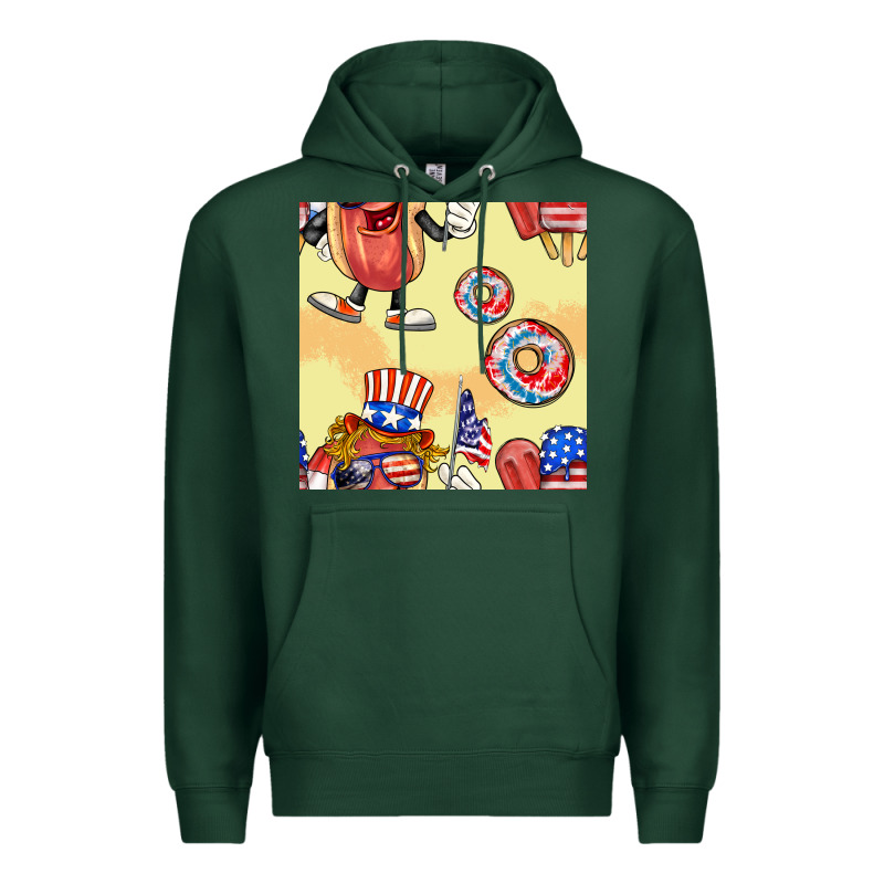 Patriotic Hotdog Ice Cream Donat Premium Hoodie by BundleAndBundleShop | Teevron