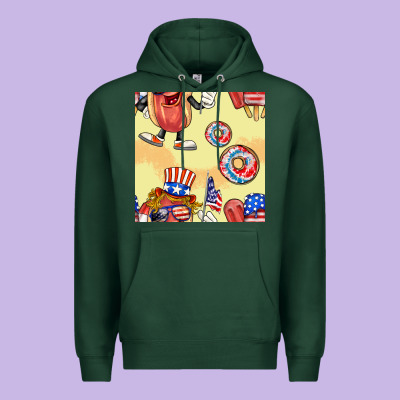 Patriotic Hotdog Ice Cream Donat Premium Hoodie Designed By Bundleandbundleshop