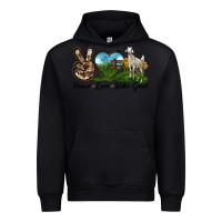 Black Peace Love Kiko Goat Urban Hoodie - LillyAllenDesigns