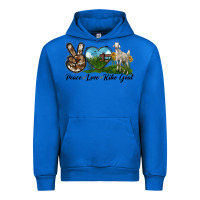 Cobalt Peace Love Kiko Goat Urban Hoodie - LillyAllenDesigns